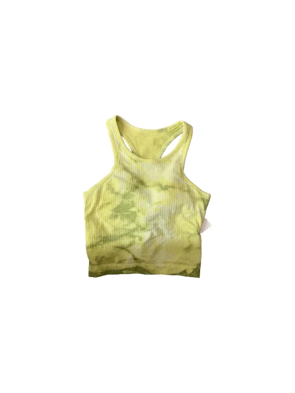 Women's Yoga Tops for Daily Wear -Yellow Athletic Tank Top Lululemon, Size S