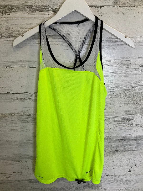 Yoga Tops for Mobility and Comfort -Yellow Athletic Tank Top Nike Apparel, Size S