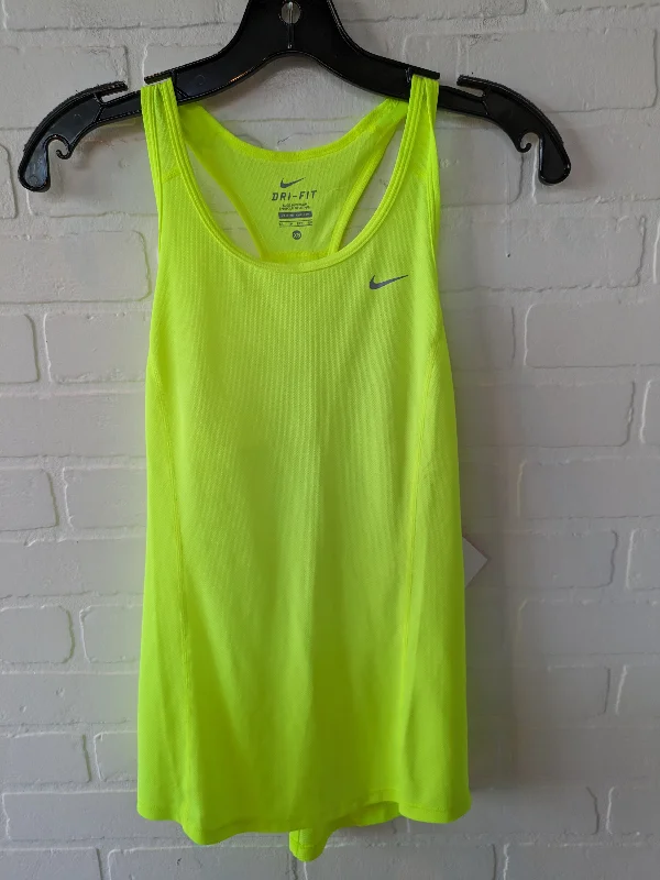 Women's Yoga Tops for Every Practice -Yellow Athletic Tank Top Nike, Size Xs