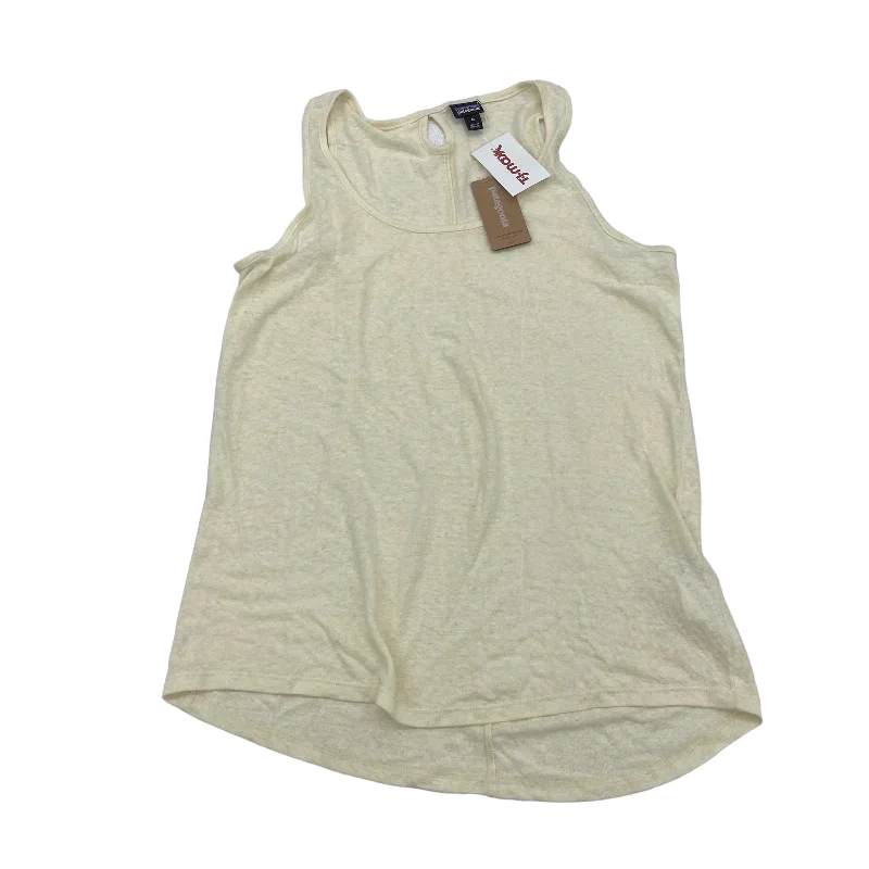 Stylish Yoga Tops for Fitness and Flexibility -YELLOW PATAGONIA ATHLETIC TANK TOP, Size M