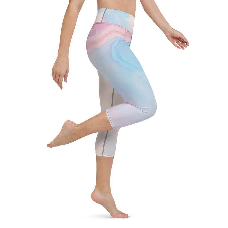 Yoga Pants for Hot Yoga -Reflection High Waist Yoga Capri Leggings
