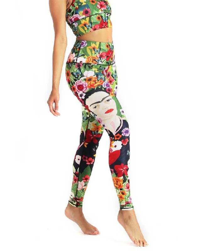 Stylish High-Waisted Yoga Pants -Kahlo Printed Yoga Legging