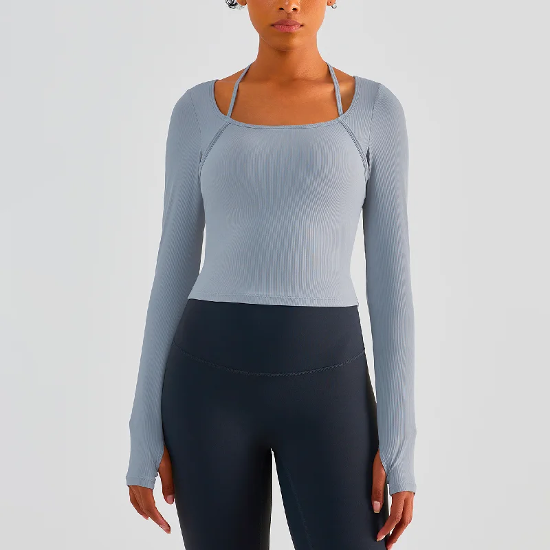 Cool Yoga Tops for Hot Weather -Yoga Long Sheet Halter Top