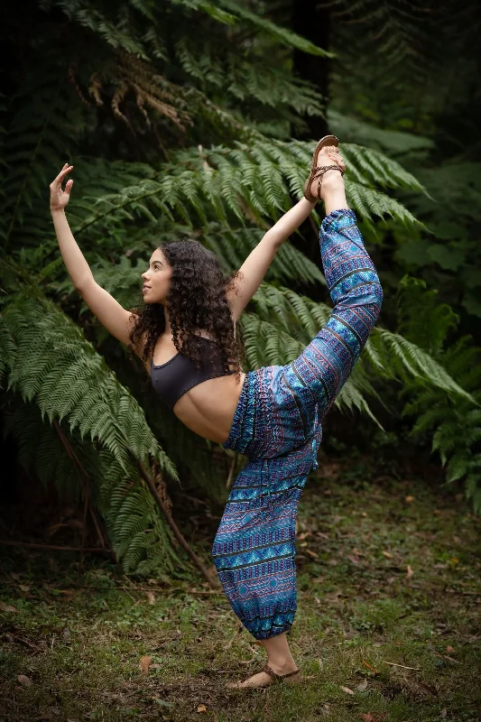 Yoga Pants for All Types of Yoga -Yoga Savasana Pants - Blue/Purple