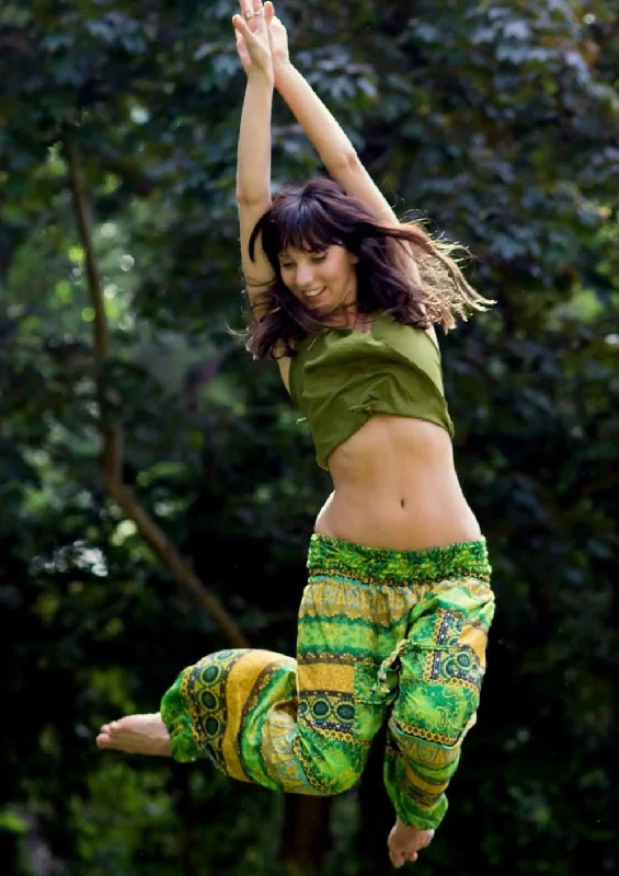 Premium Quality Yoga Pants for Women -Yoga Savasana Pants - Lemon Lime