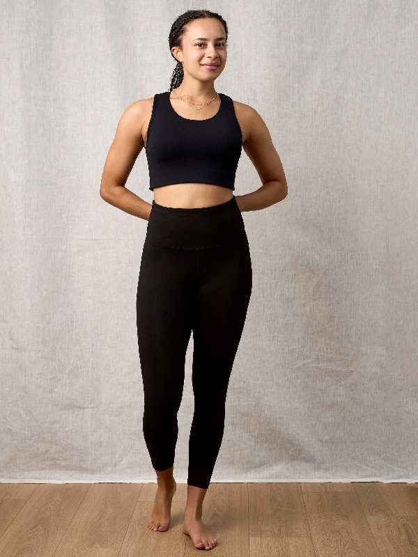 Yoga Pants for Relaxing and Posing -Yogamatters Live-In 7/8 Eco Leggings - Black