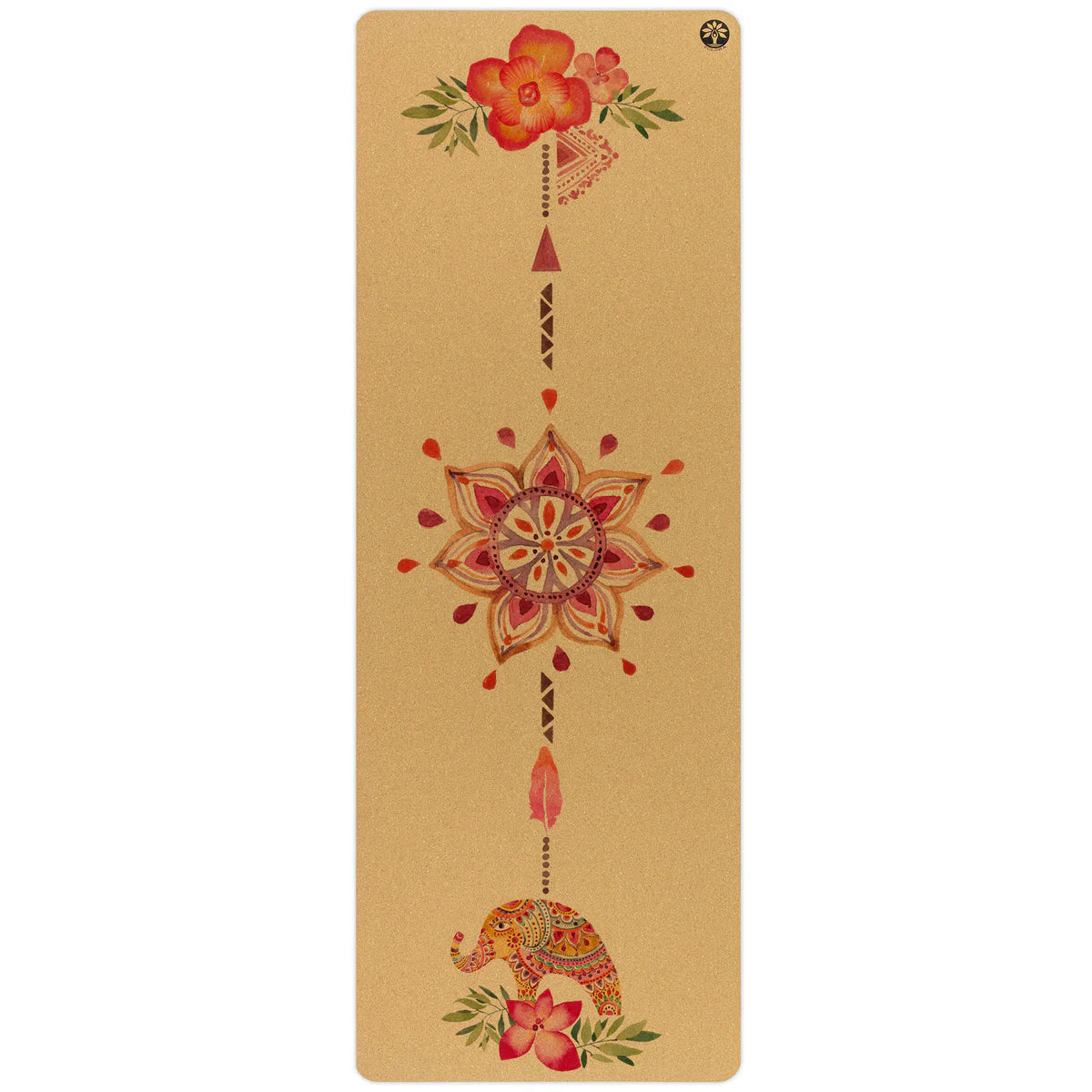 Yoga Pants for Core Strength -Yoloha Tropical Vibes Aura Cork Yoga Mat