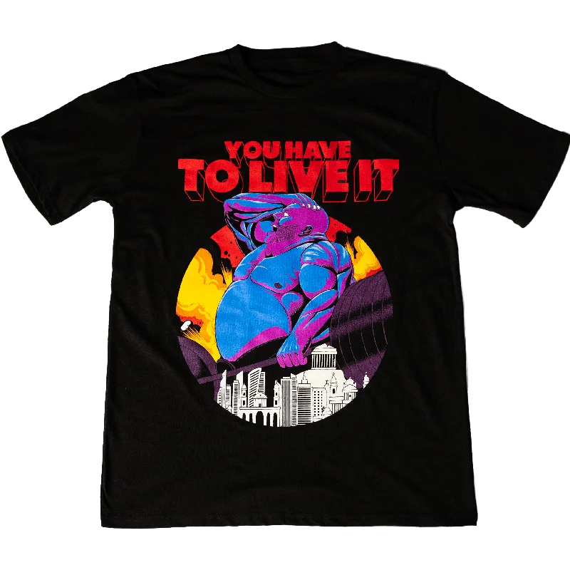 Yoga Tops for Everyday Yoga -YOU HAVE TO LIVE IT (OFFICIAL GRIZZLY COLLAB) *PREMIUM OVERSIZED TEE*