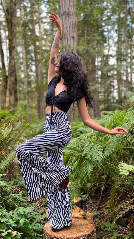 Lightweight Yoga Pants -Zebra Big Bells