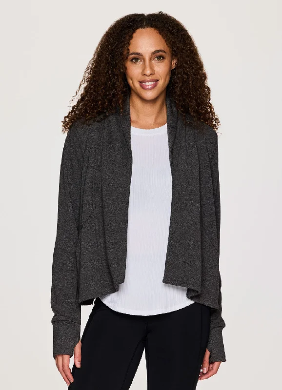 Versatile Yoga Tops for Gym and Studio Use -Zen Cropped Open Cardigan