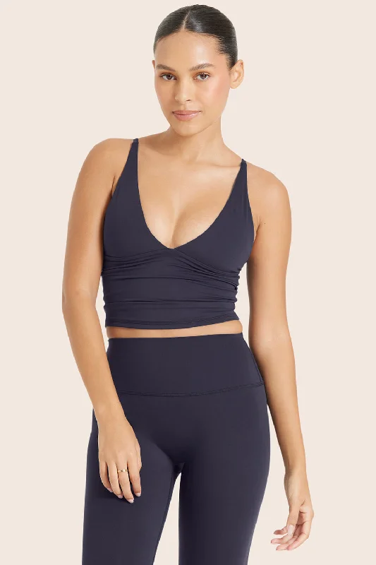 Yoga Set for Quick-Drying -AIRLUXE™ BREATHE BOMBSHELL BRA - SPADES