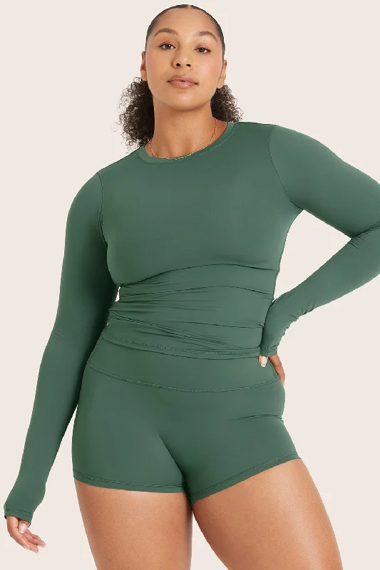 Breathable Yoga Sets for Performance -AIRLUXE™ BREATHE LONG SLEEVE - JUNIPER