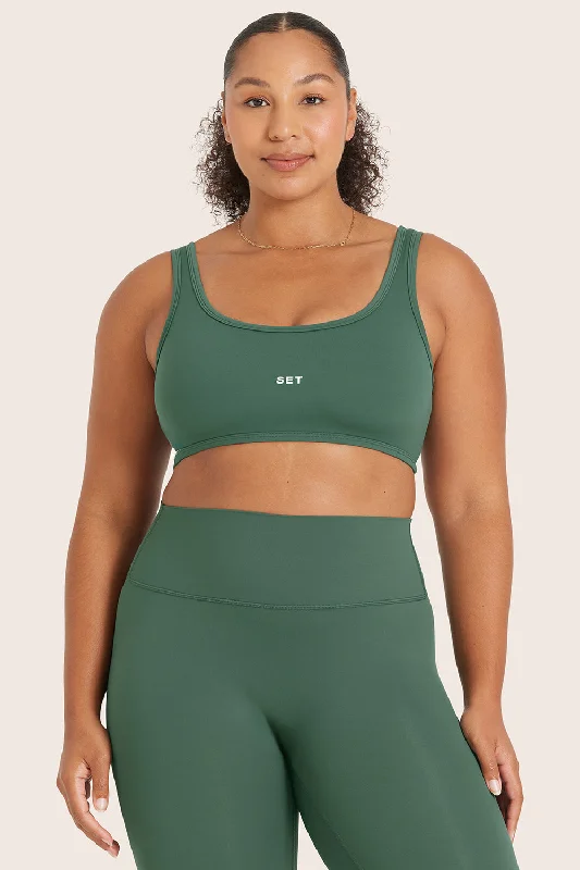 Perfect Fit Yoga Sets for Women -AIRLUXE™ BREATHE SCOOP BRA - JUNIPER