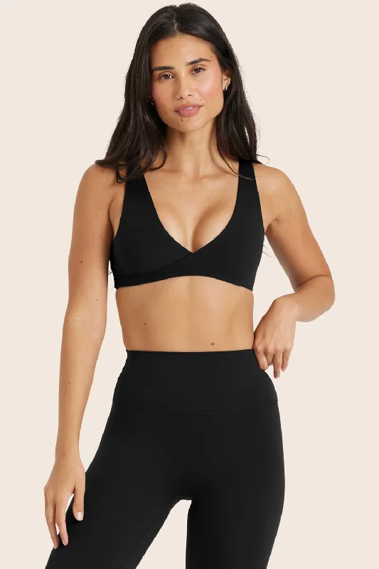 Yoga Sets for Body Sculpting -AIRLUXE™ BREATHE WRAP BRA - ONYX