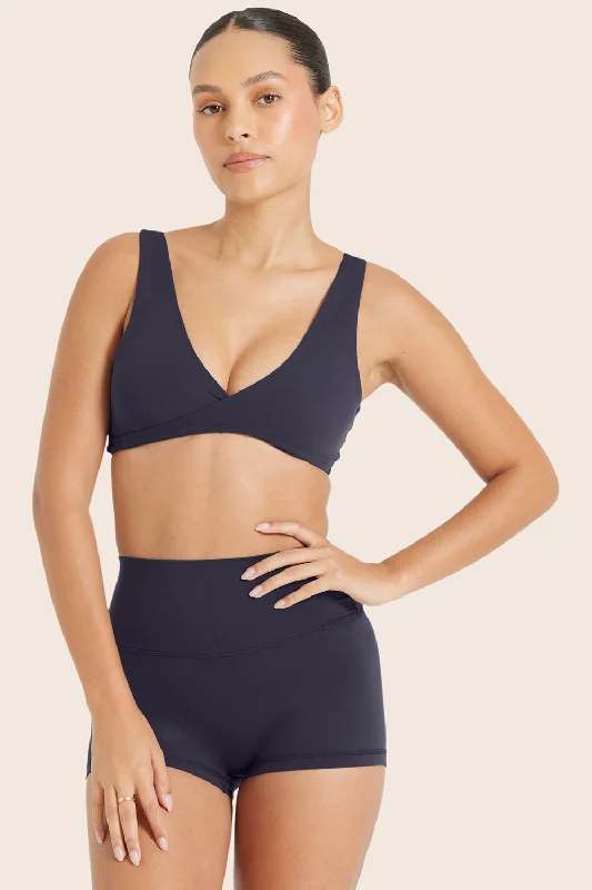 Yoga Set for Flexibility and Balance -AIRLUXE™ BREATHE WRAP BRA - SPADES