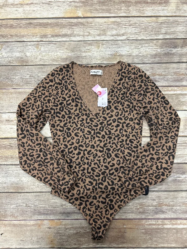 Yoga Sets with Breathable Fabric -Animal Print Bodysuit Abercrombie And Fitch, Size L
