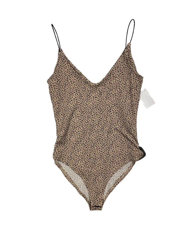Yoga Sets with Medium Support -Animal Print Bodysuit Gaze, Size Xs