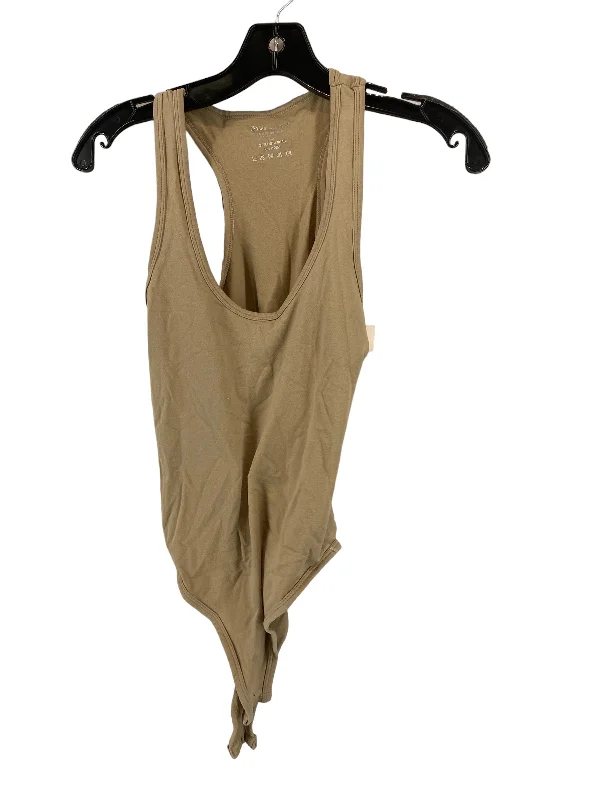 Soft and Stretchy Yoga Set for Women -Beige Bodysuit Zenana Outfitters, Size S