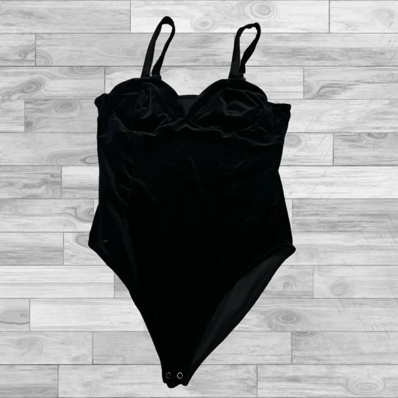Yoga Sets for Travel -Black Bodysuit Good American, Size 4