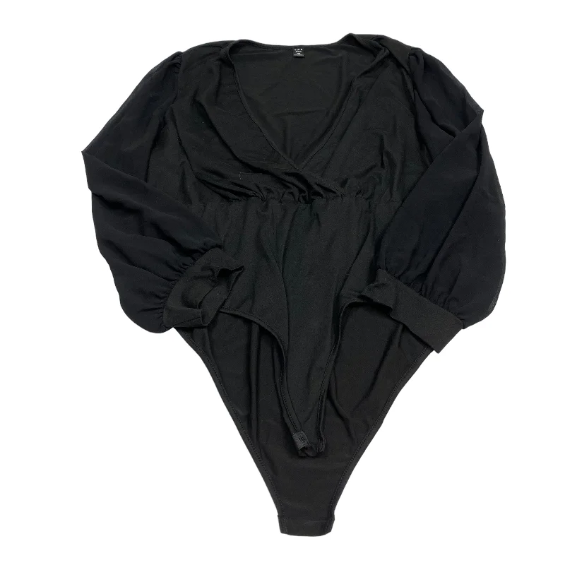 Yoga Sets for Full Range of Motion -Black Bodysuit Shein, Size 3x