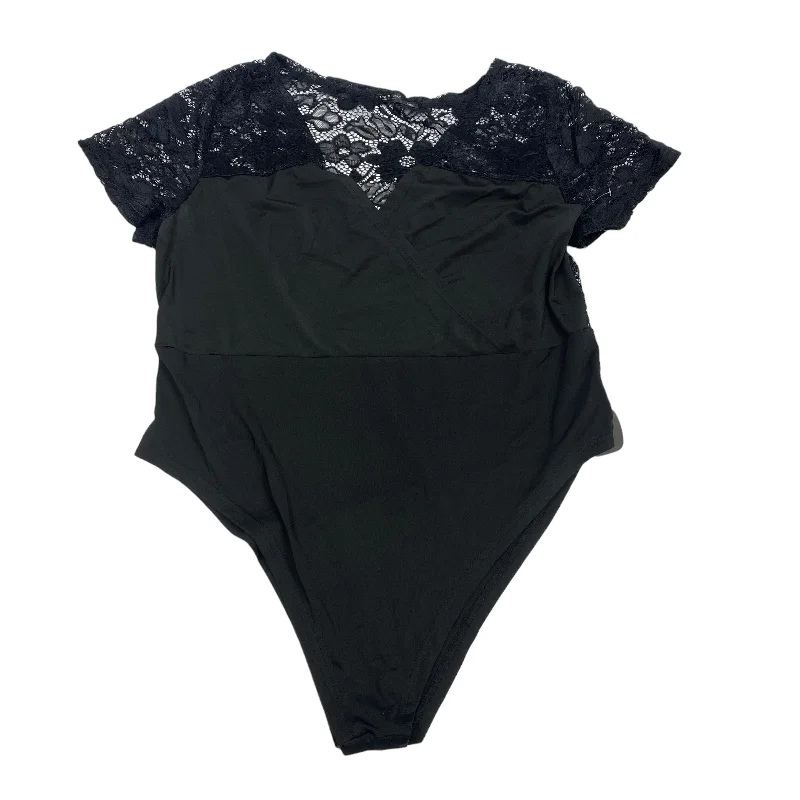 Affordable Activewear Yoga Sets -Black Bodysuit Shein, Size 3x