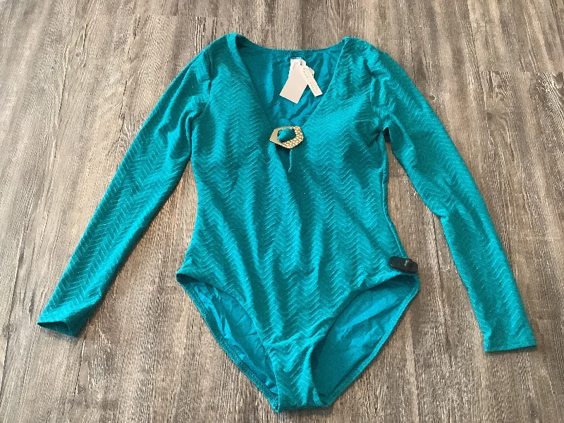 Yoga Sets for Restorative Practice -Bodysuit By Trina Turk In Teal, Size: L