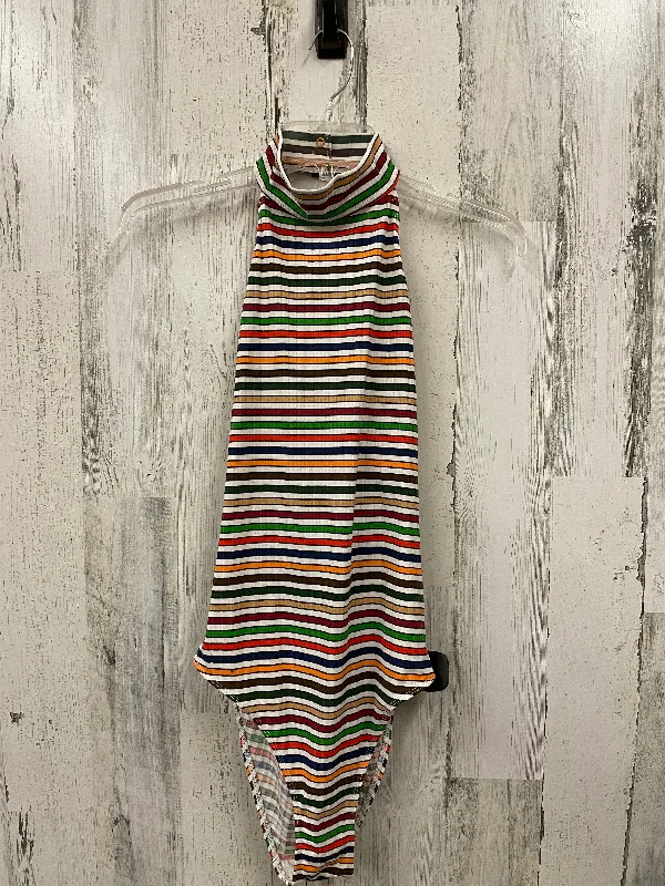 Breathable Sports Yoga Sets -Bodysuit By Urban Outfitters In Striped Pattern, Size: M