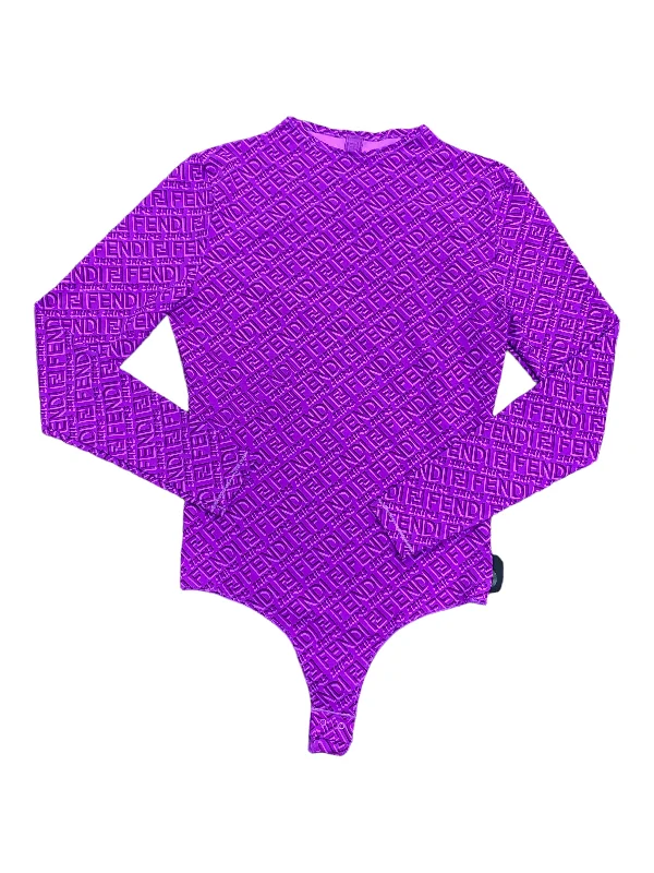 Yoga Set for Flexibility and Balance -Bodysuit Luxury Designer By Fendi X Skims  Size: Xl