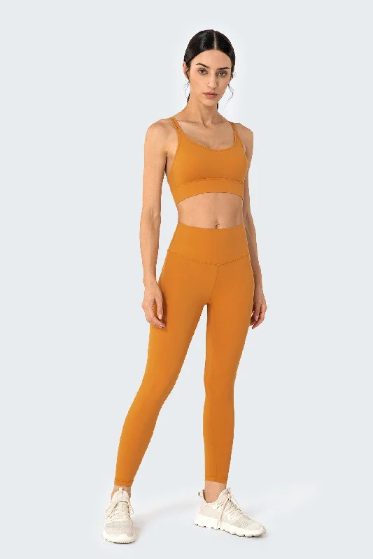 Yoga Set for Supportive Fit -Crisscross Bra & Workout Legging Activewear Sets