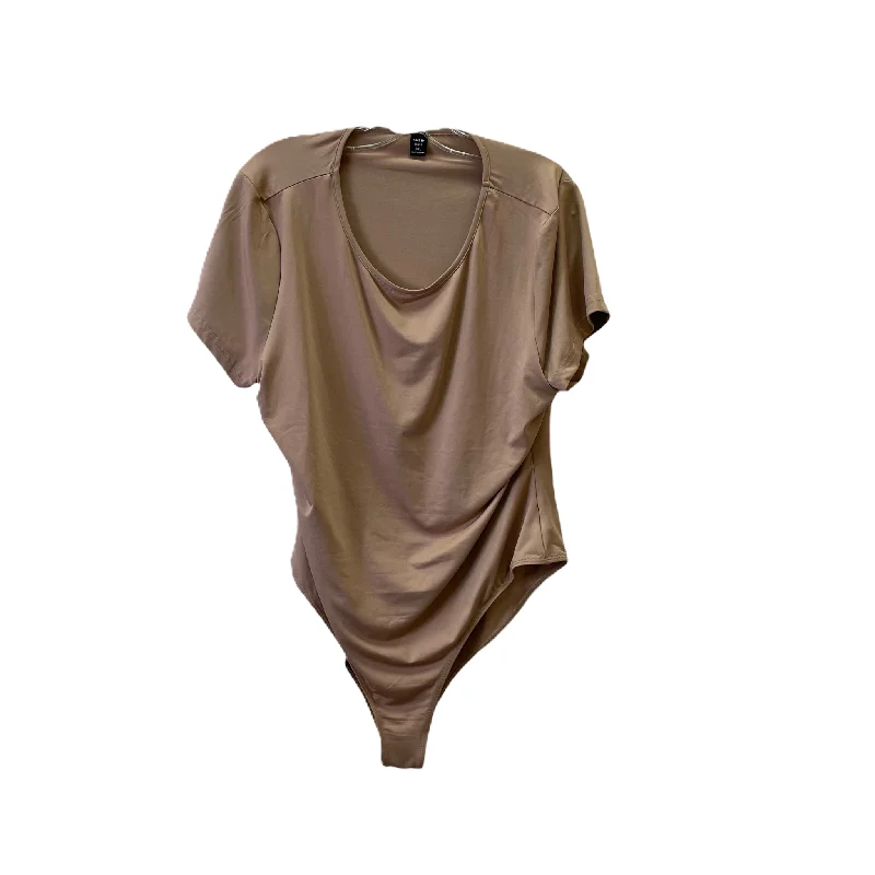 Yoga Sets with Comfortable Waistband -Brown Bodysuit By Shein, Size: 3x