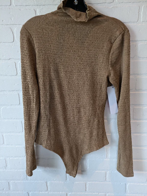 Affordable Yoga Sets for Women -Brown Bodysuit PURPLE GRASS, Size L