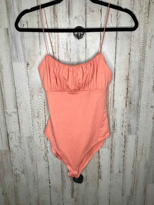 Yoga Sets with Top, Bra, and Leggings -Coral Bodysuit Gaze, Size Xs