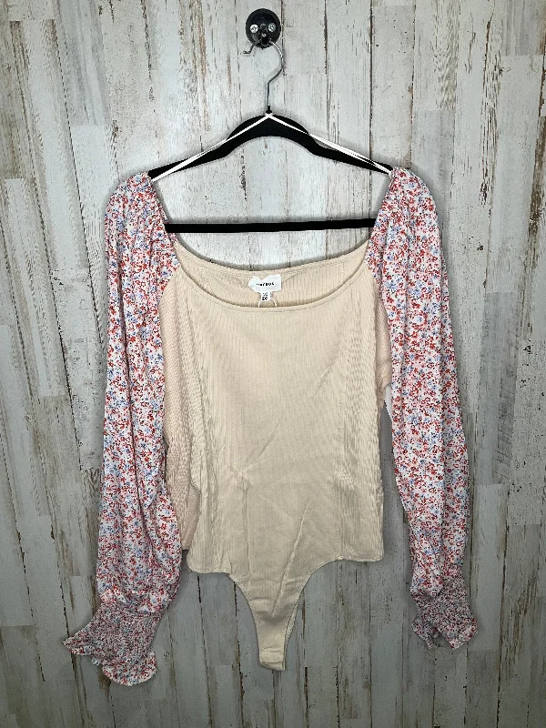 Yoga Set for Deep Flexibility -Cream Bodysuit Cmc, Size 2x