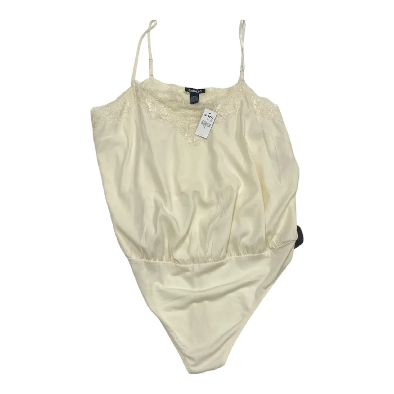 Full Set Yoga Apparel -Cream Bodysuit Express, Size Xl