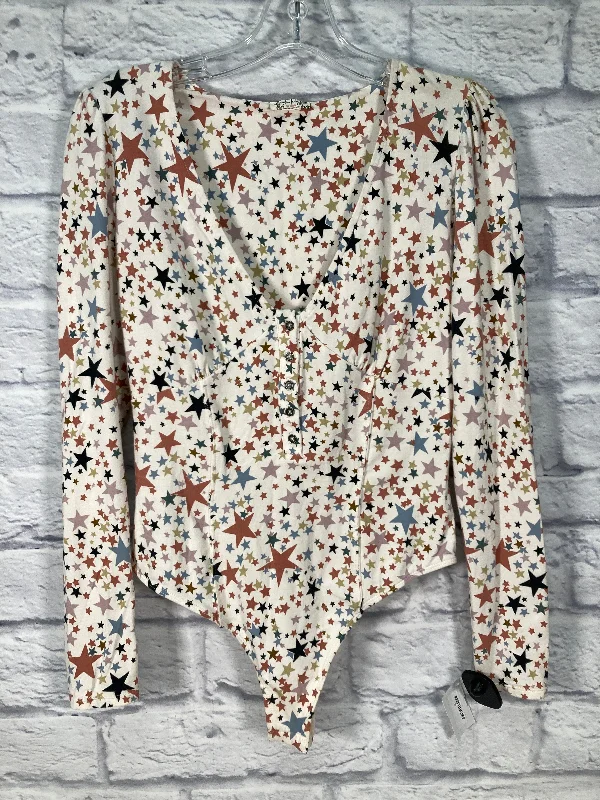 Women's Yoga Set with Adjustable Fit -Cream Bodysuit Free People, Size M
