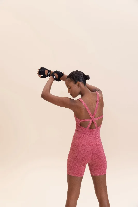 Lightweight and Stretchable Yoga Set -Cross Melange Long Jumpsuit