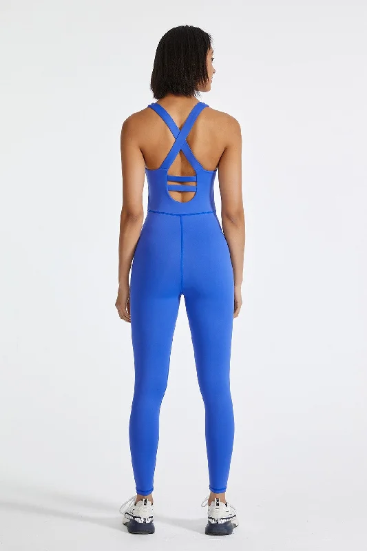Functional Yoga Sets for Comfort -Cross Strappy Onesie