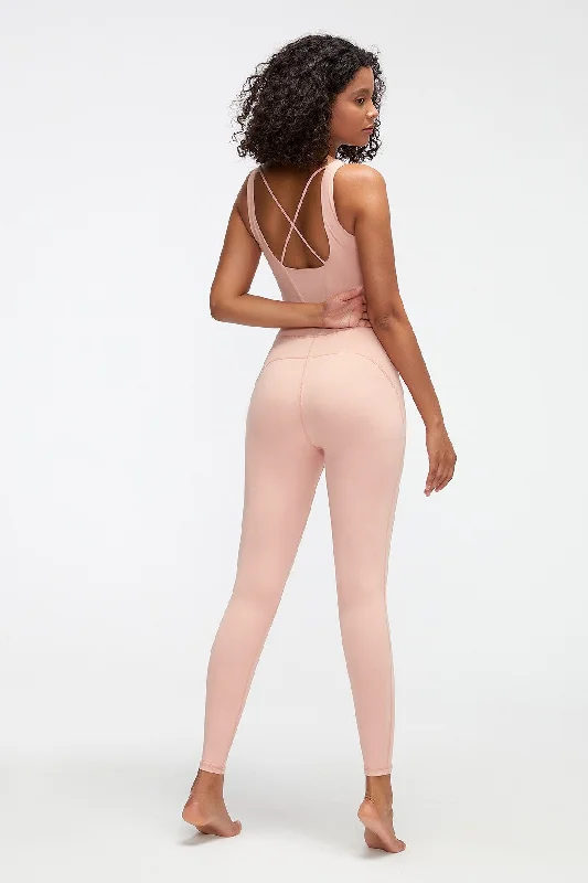 Best Yoga Set for Advanced Yoga -Cross Straps Sculpted Bodysuit
