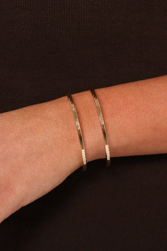 Modern Gold Bangles for Women-Enya Bracelets - Gold