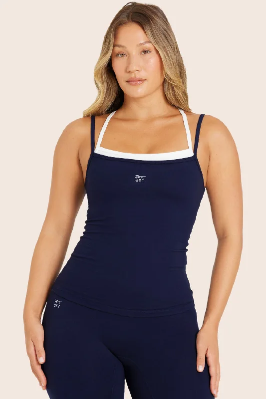 Yoga Sets with Cropped Tops -FORMCLOUD® REEBOK X SET TRIBUTE TANK - LEGEND