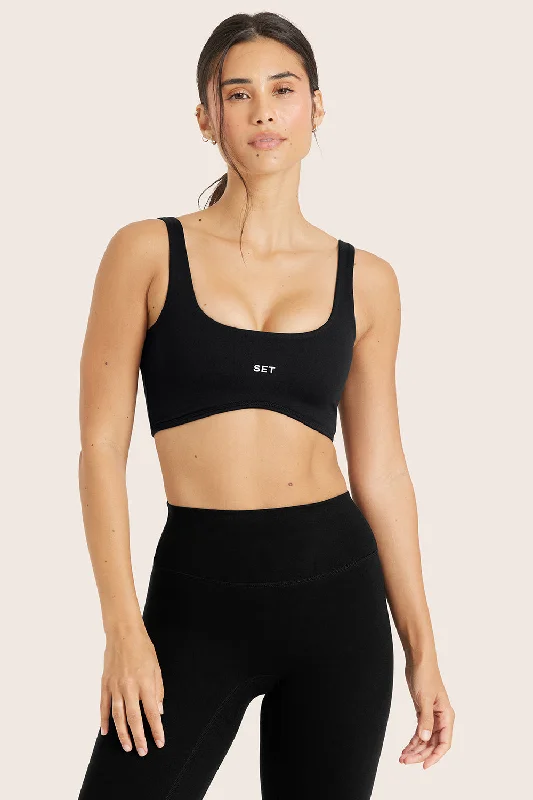 Best Yoga Set for Support -FORMCLOUD® RISE BRA - ONYX