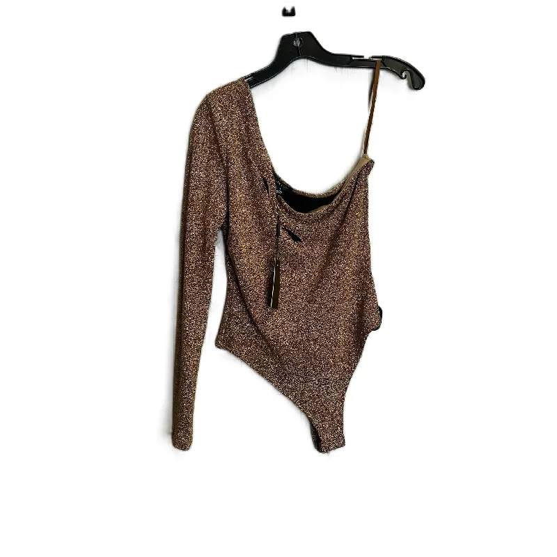 Flexible Yoga Set for Movement -Gold Bodysuit By Luxy USA, Size: L