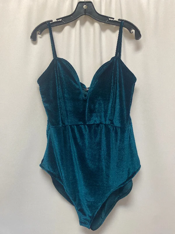 Active Yoga Set with Support -Green Bodysuit Boohoo Boutique, Size 1x
