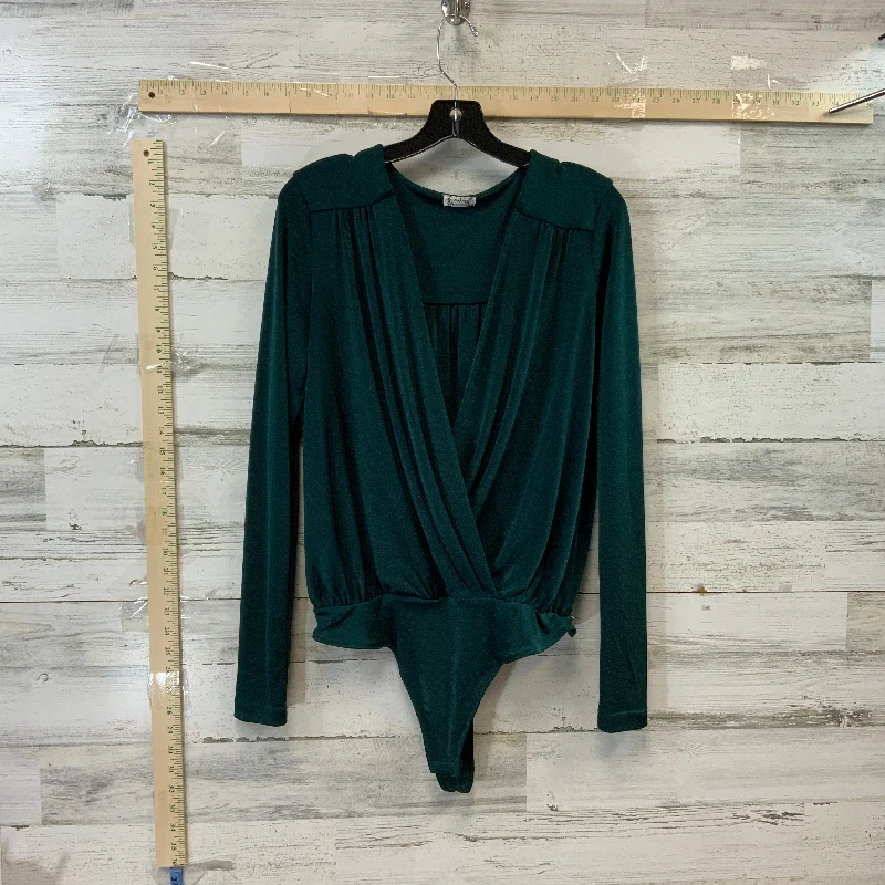 Yoga Sets for Winter Practice -Green Bodysuit Free People, Size L