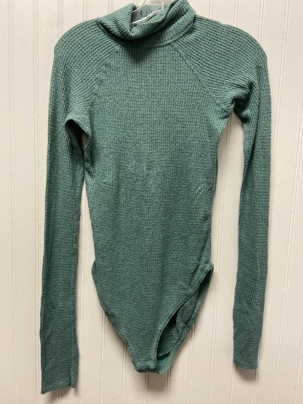 Affordable Luxury Yoga Sets -Green Bodysuit Free People, Size S