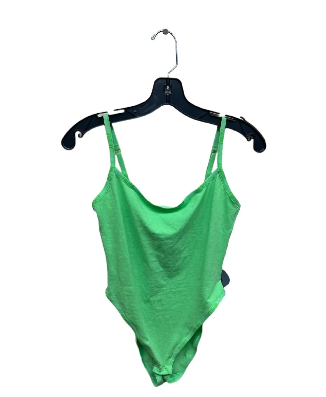 Quick-Drying Yoga Sets for Women -Green Bodysuit Skims, Size L
