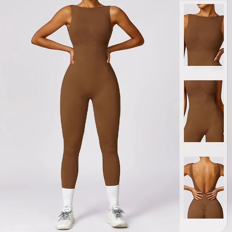 Ultra-Soft Yoga Sets -Low Back Yoga Jumpsuit