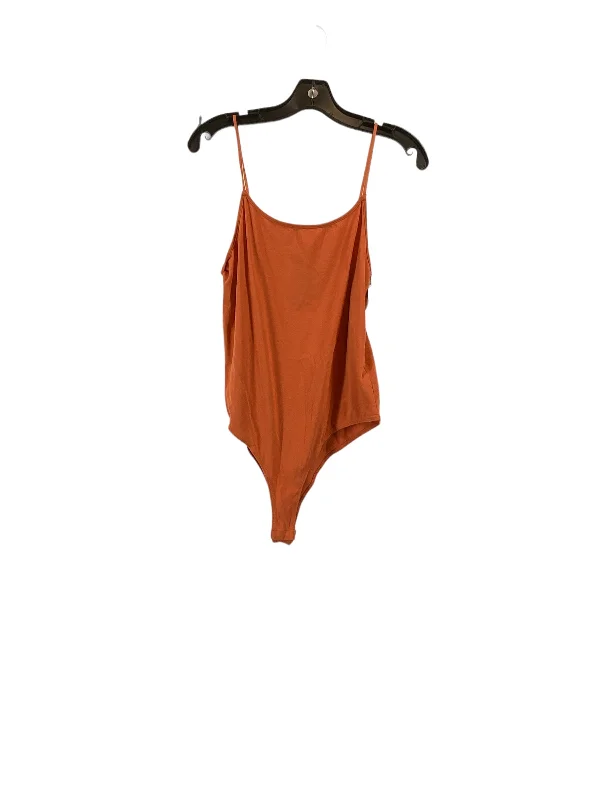High-Performance Yoga Set -Orange Bodysuit Fashion Nova, Size Xl
