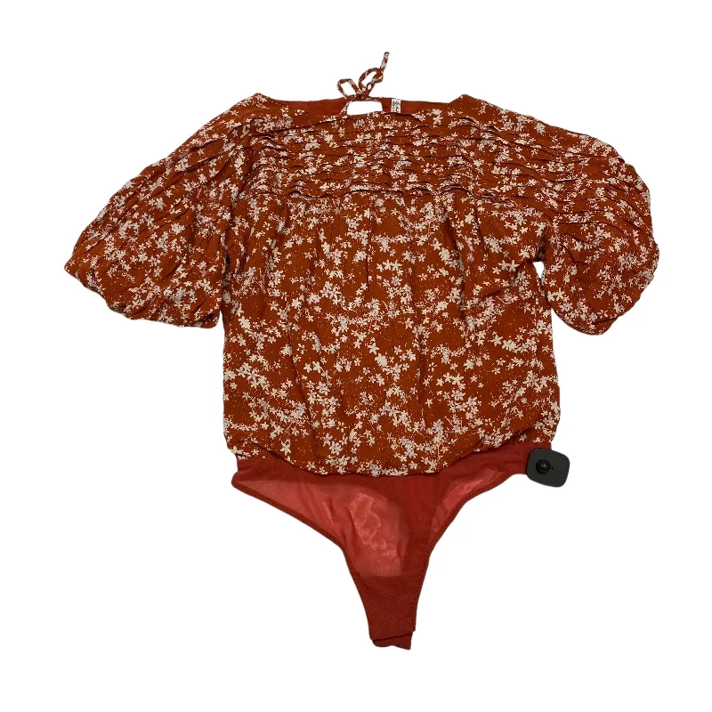 Soft and Supportive Yoga Sets -Orange Bodysuit Free People, Size S