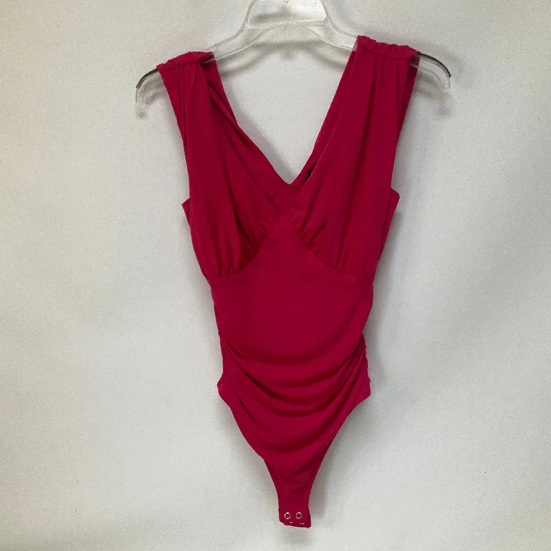 Top-Rated Yoga Sets -Pink Bodysuit Express, Size Xs